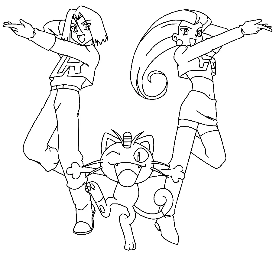 Team Rocket Coloring Pages 22