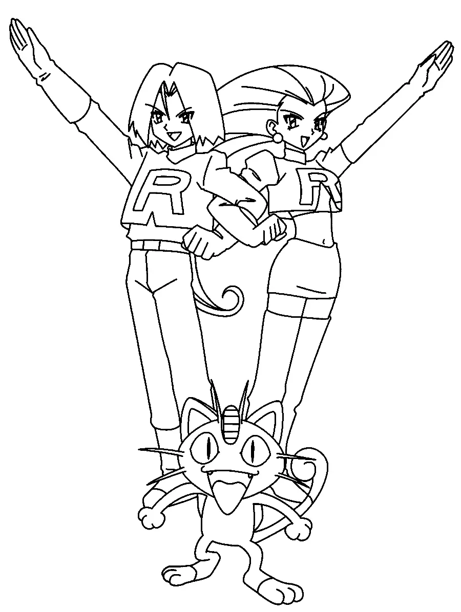 Team Rocket Coloring Pages 23