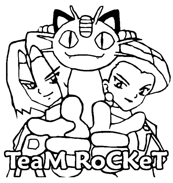 Team Rocket Coloring Pages 26