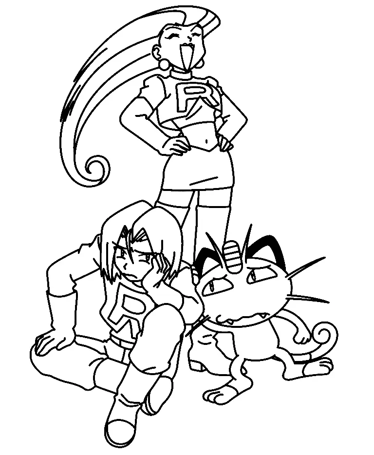 Team Rocket Coloring Pages 29
