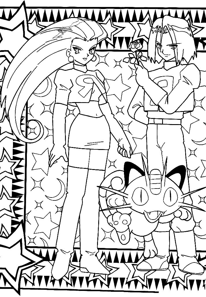 Team Rocket Coloring Pages 33