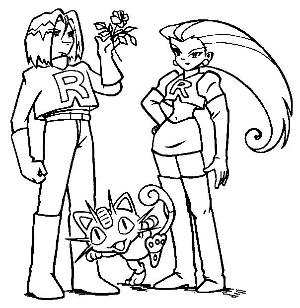 Team Rocket Coloring Pages 9