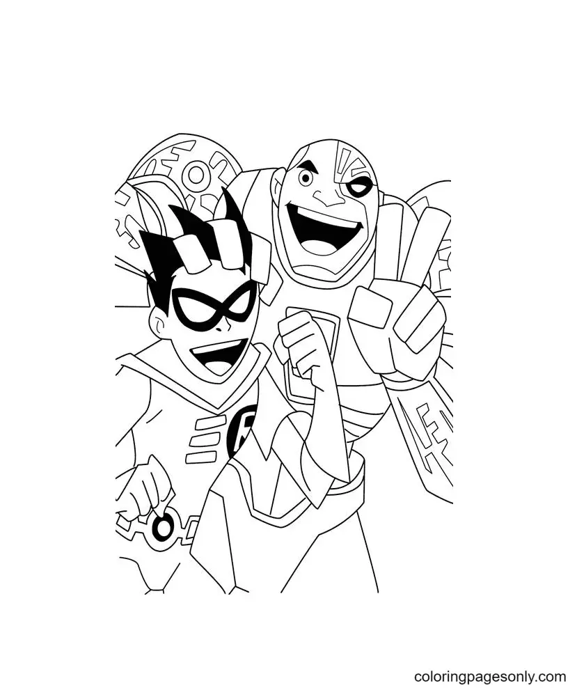 Desenhos de Teen Titans Go Para Colorir 67