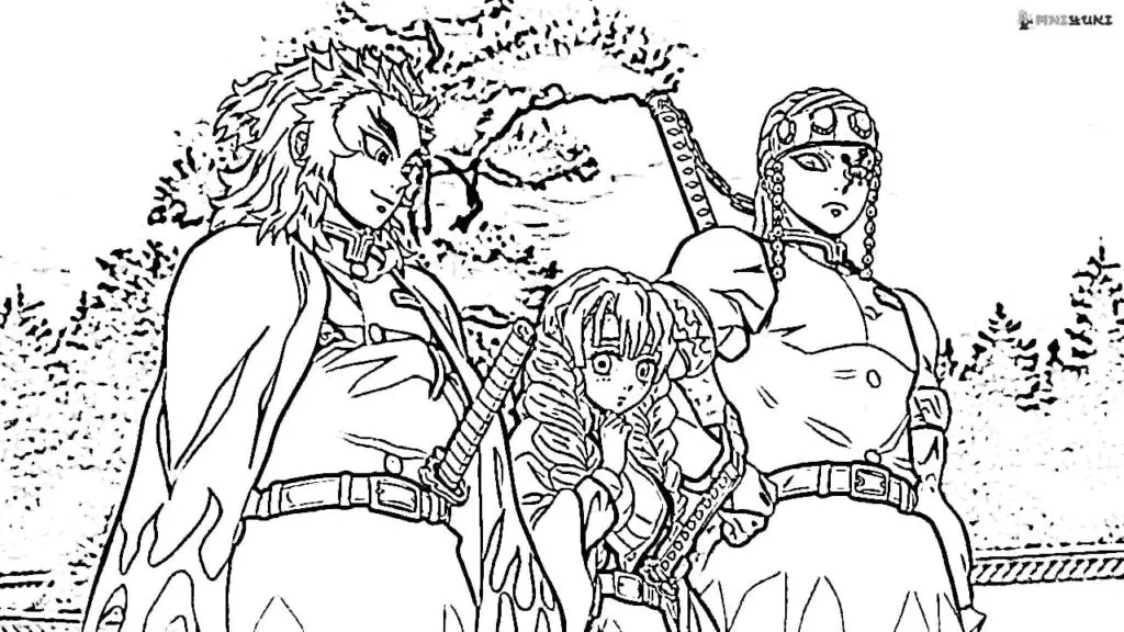 Tengen Uzui Coloring Pages 19
