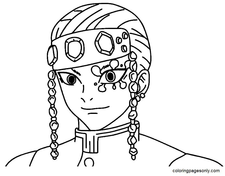 Tengen Uzui Coloring Pages 21