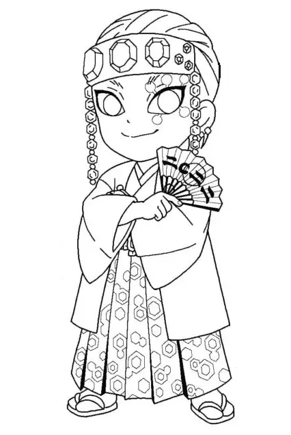 Tengen Uzui Coloring Pages 22