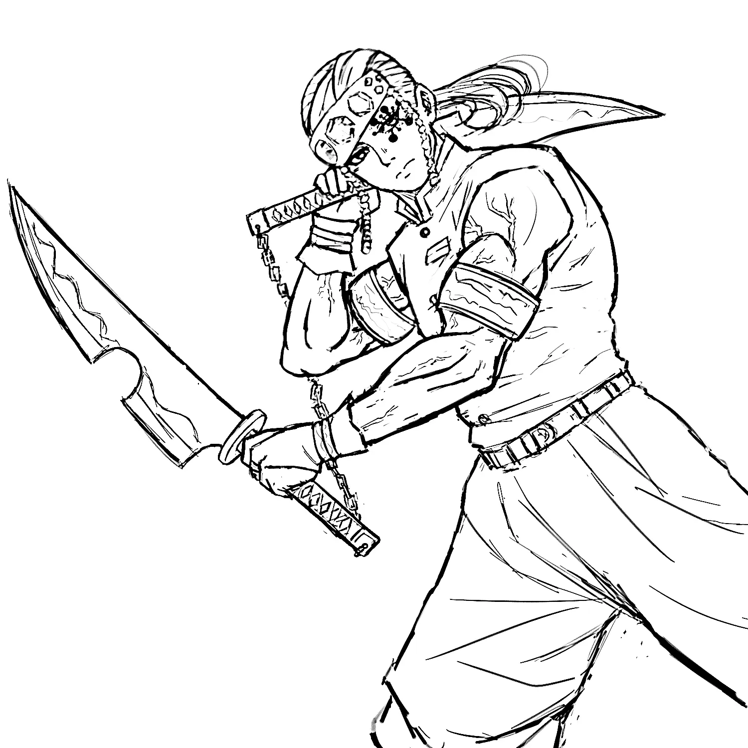 Tengen Uzui Coloring Pages 28