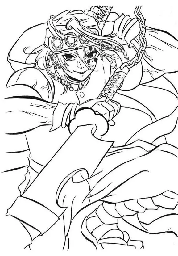 Tengen Uzui Coloring Pages 29