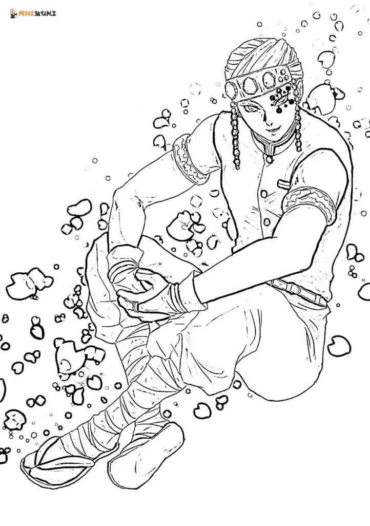 Tengen Uzui Coloring Pages 30