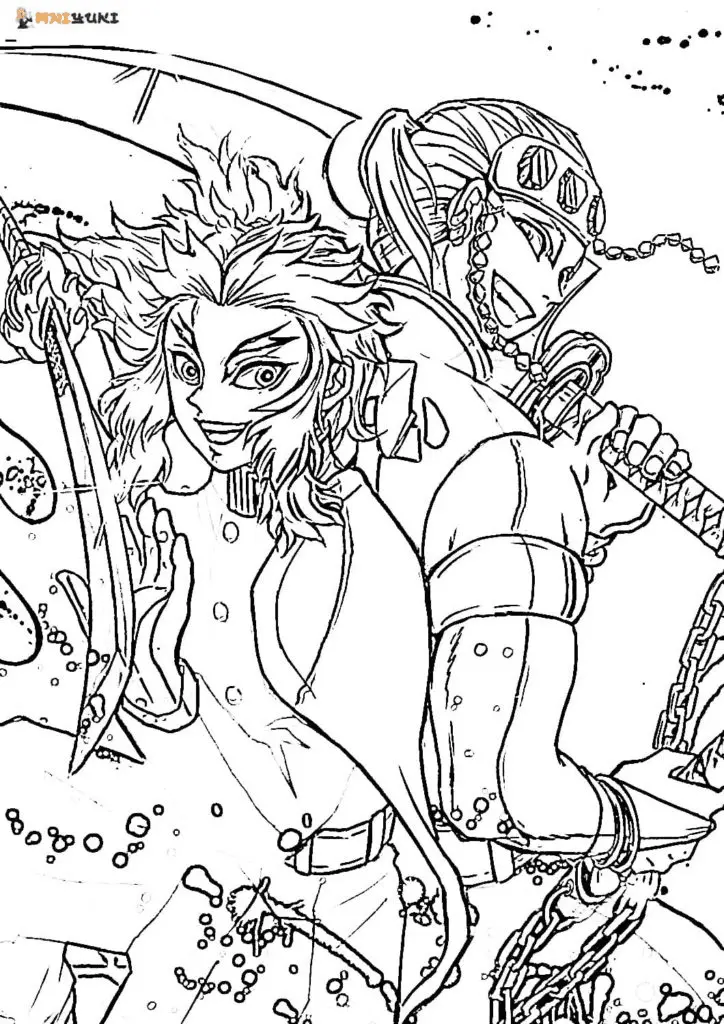 Tengen Uzui Coloring Pages 33