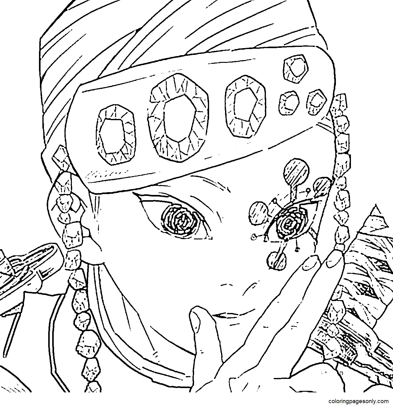 Tengen Uzui Coloring Pages 40