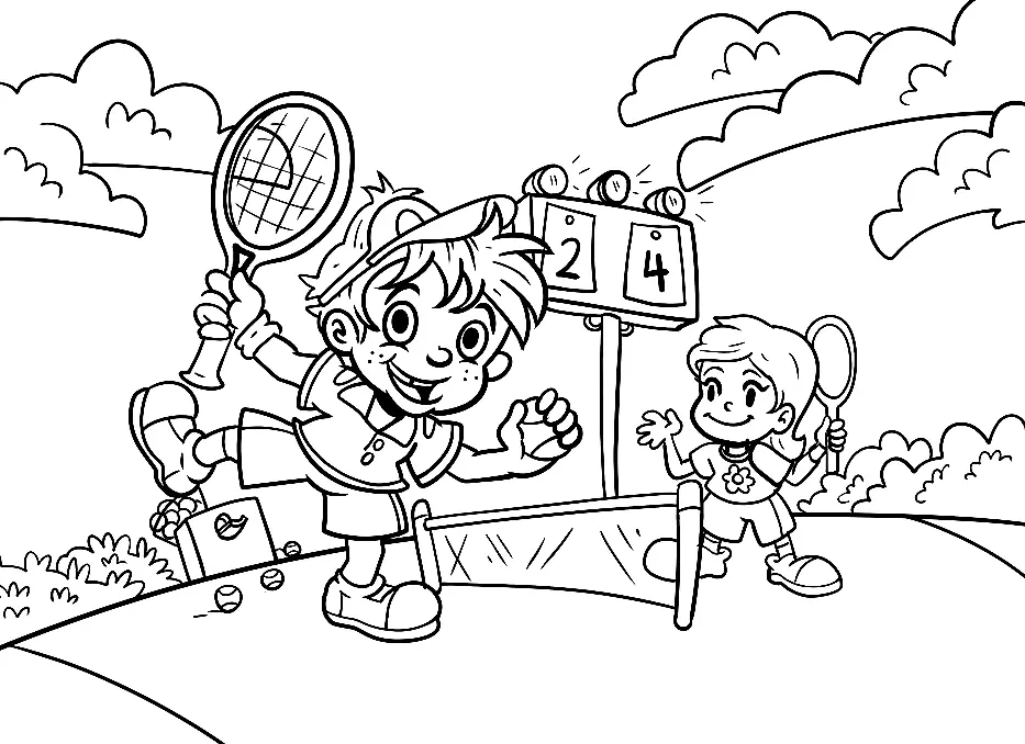 Tennis Ausmalbilder 51