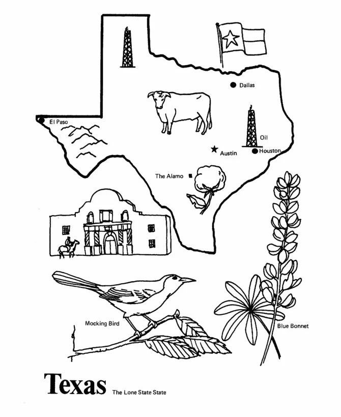 Texas Coloring Pages 20