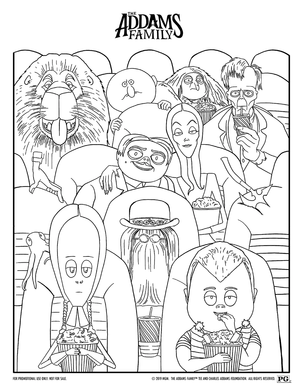 Desenhos de Familia Addams Para Colorir 16