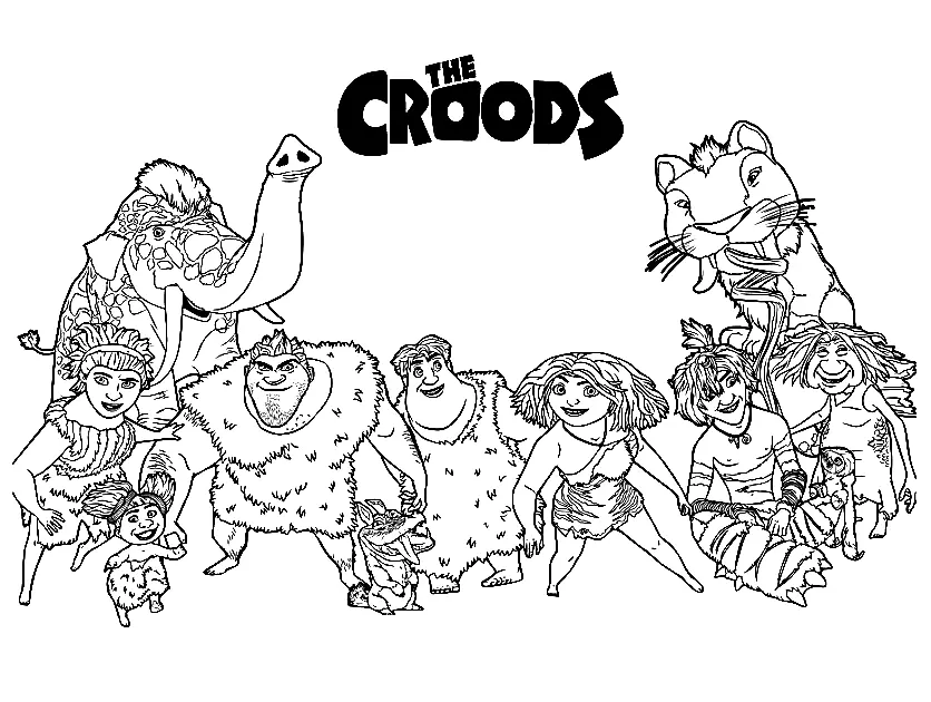 Desenhos de Os Croods Para Colorir 1