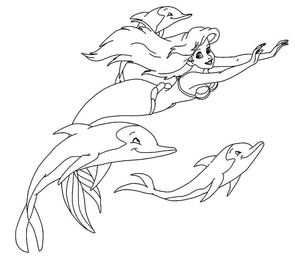 Desenhos de A Pequena Sereia para colorir 26