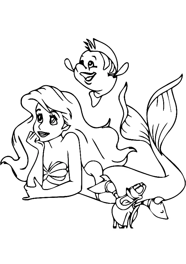 Desenhos de A Pequena Sereia para colorir 49