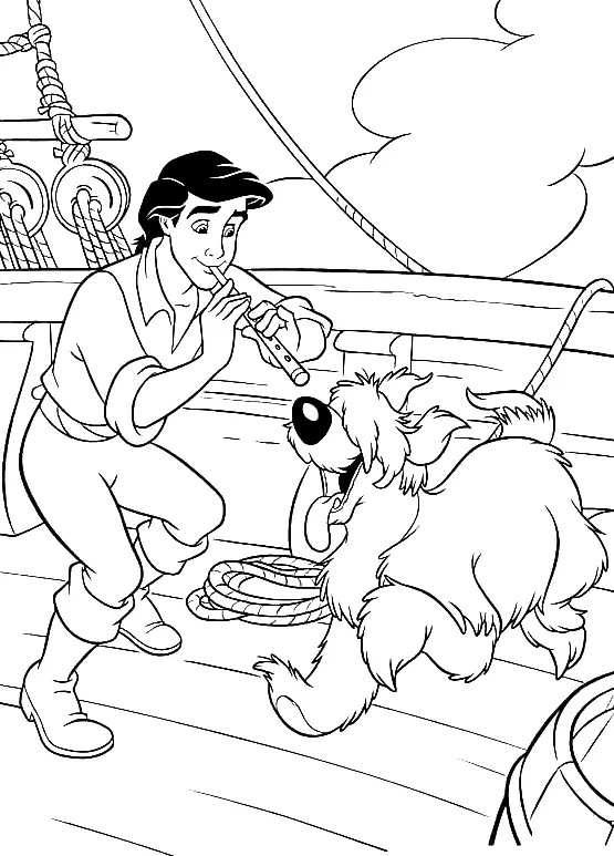 Desenhos de A Pequena Sereia para colorir 54