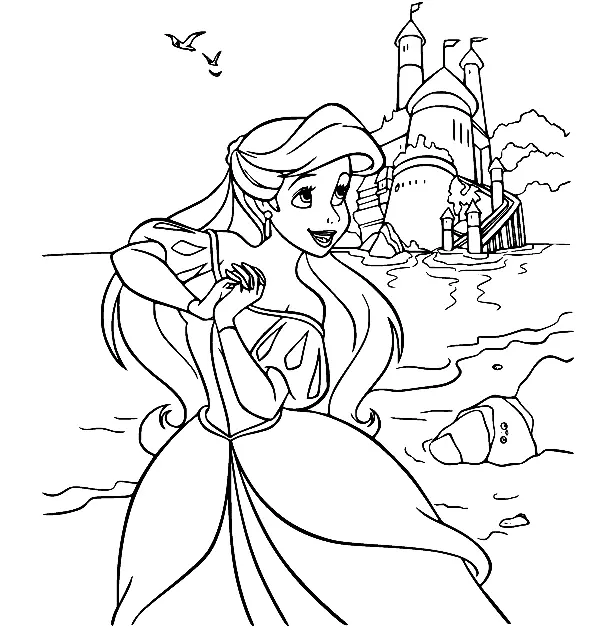 Desenhos de A Pequena Sereia para colorir 55