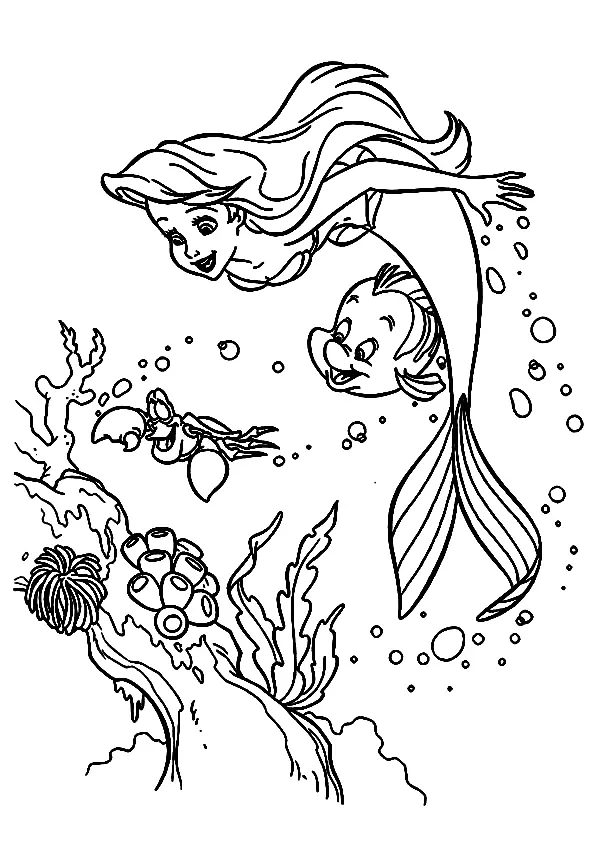 Desenhos de A Pequena Sereia para colorir 62