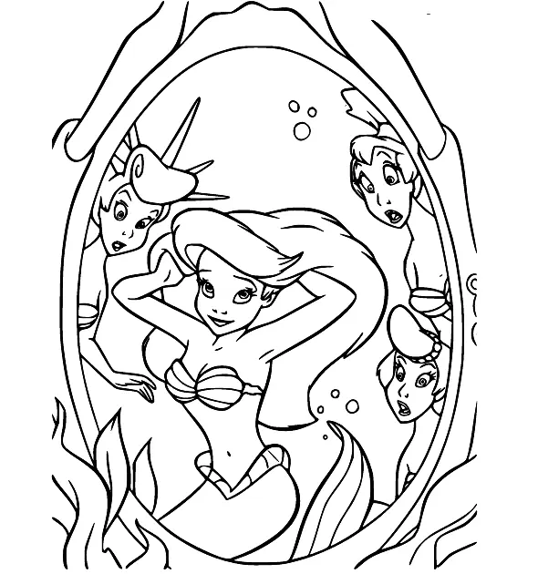 Desenhos de A Pequena Sereia para colorir 63