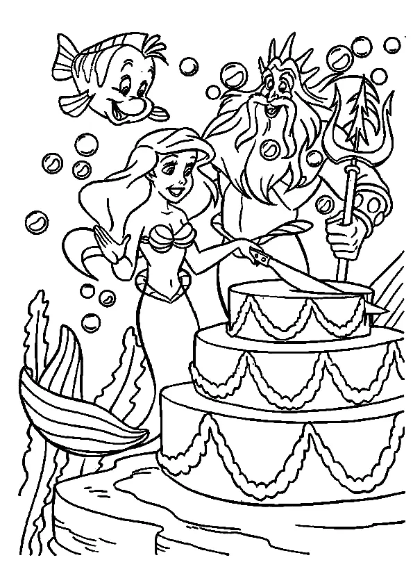 La Sirenita Para Colorear 118