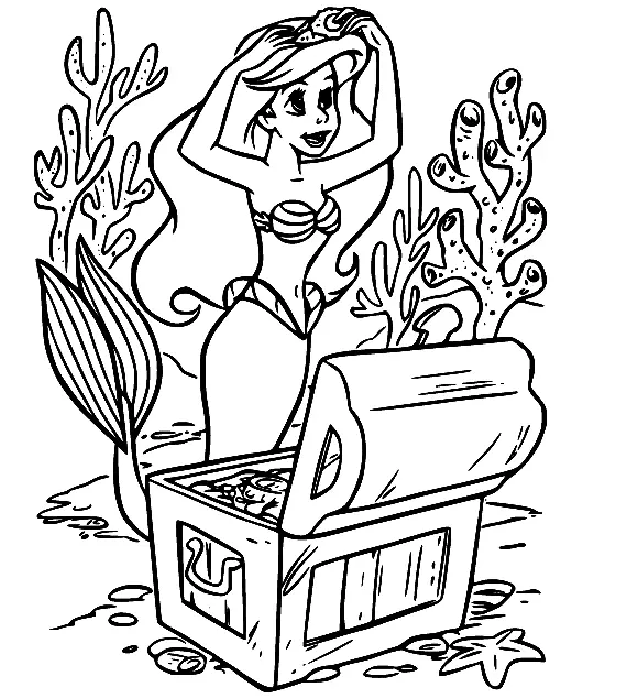 Desenhos de A Pequena Sereia para colorir 68
