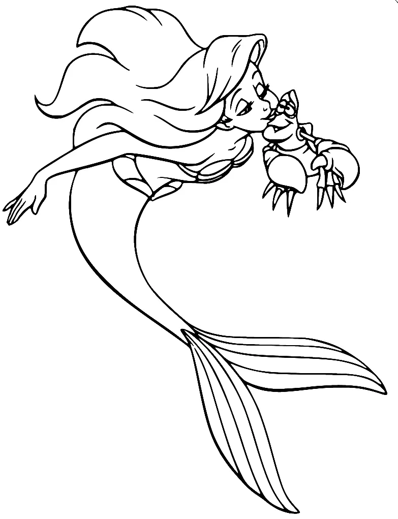 Desenhos de A Pequena Sereia para colorir 75