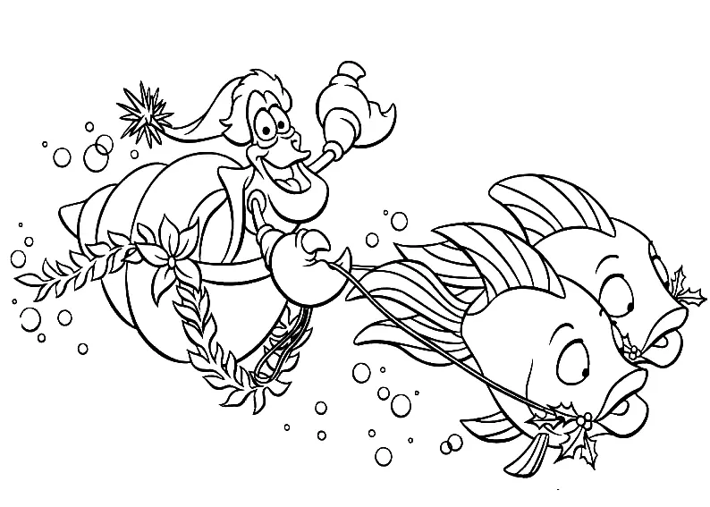 Desenhos de A Pequena Sereia para colorir 77