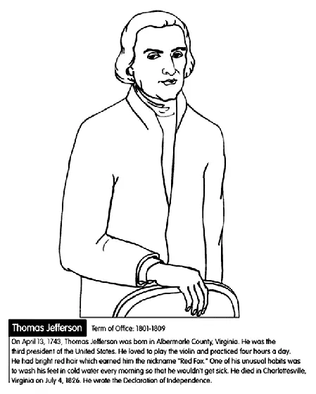 Thomas Jefferson Coloring Pages 20
