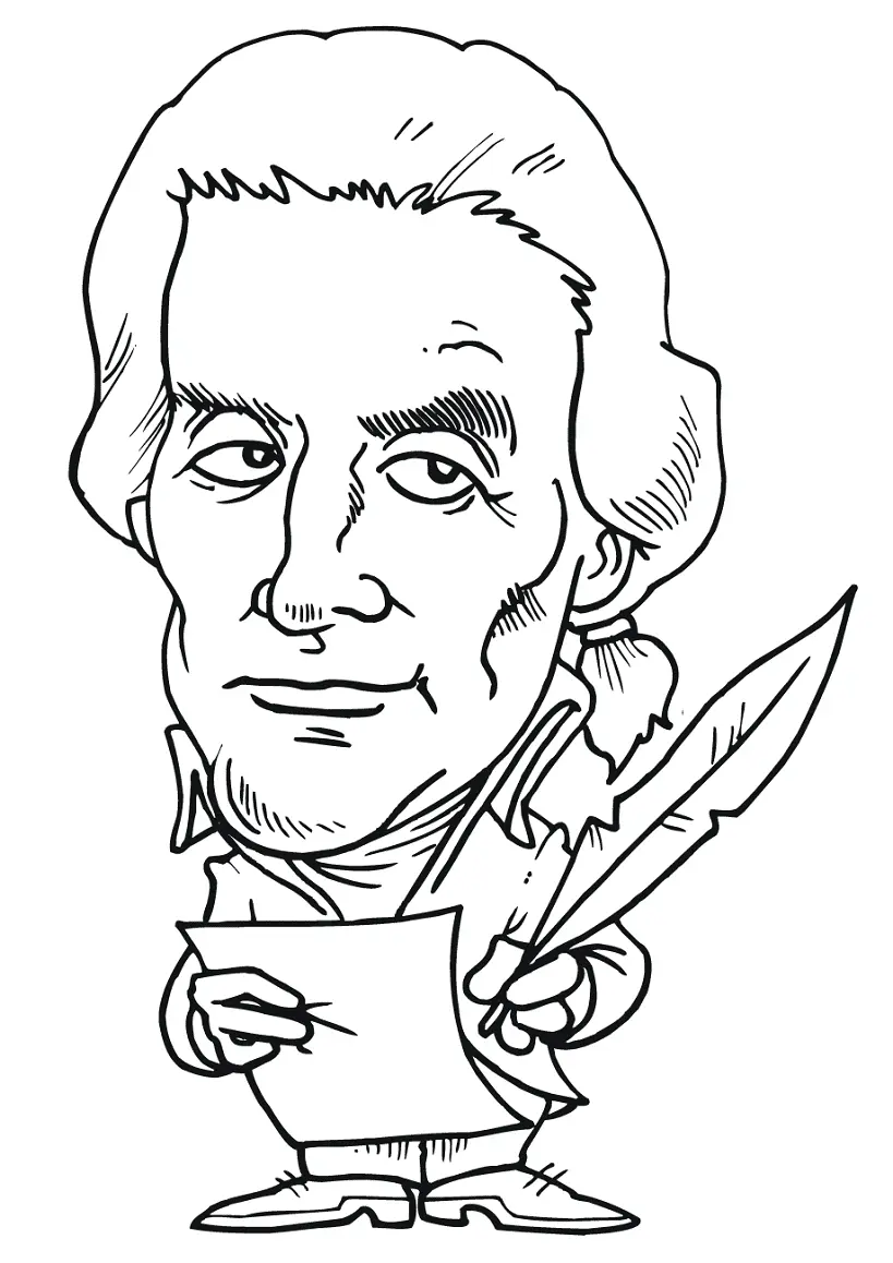 Thomas Jefferson Coloring Pages 6