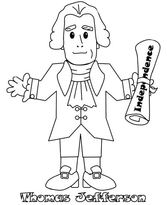 Thomas Jefferson Coloring Pages 8
