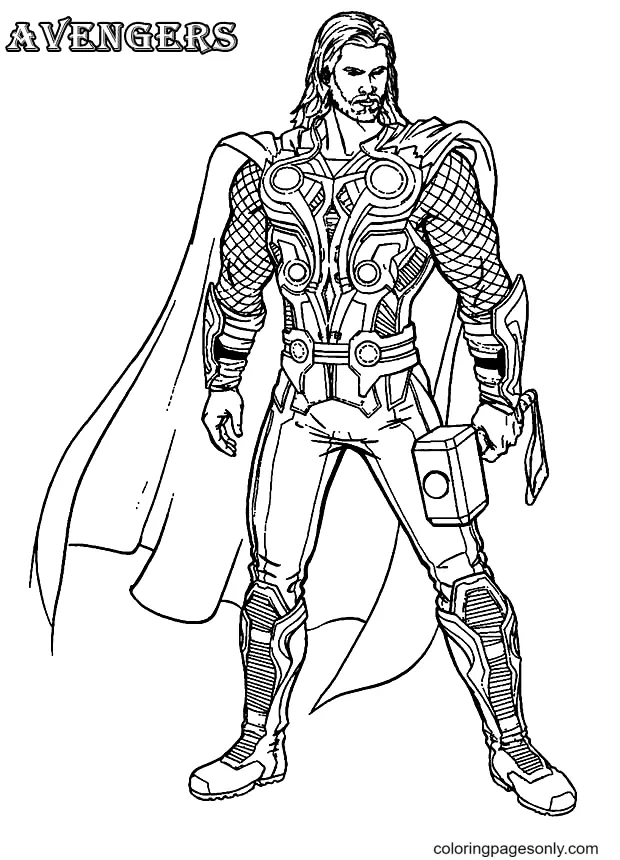 Thor Para Colorear 1