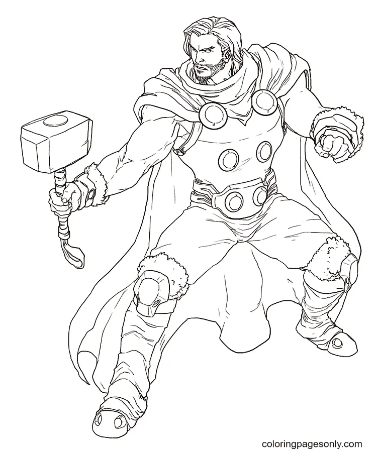 Thor Para Colorear 14