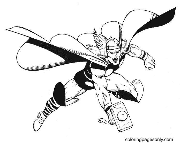 Thor Para Colorear 16