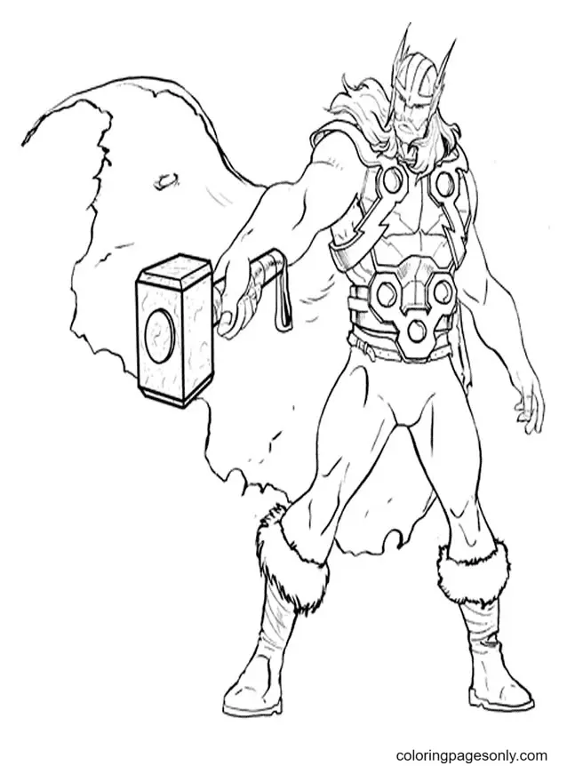 Thor Para Colorear 18