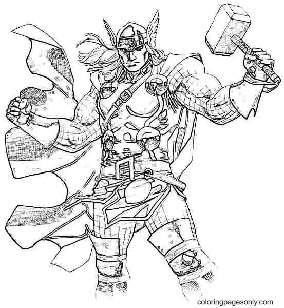 Thor Para Colorear 19