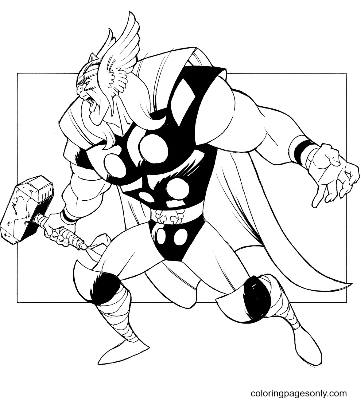 Thor Para Colorear 28