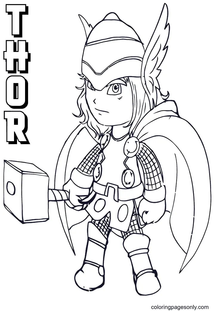 Thor Para Colorear 36
