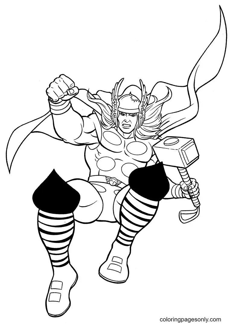 Thor Para Colorear 42