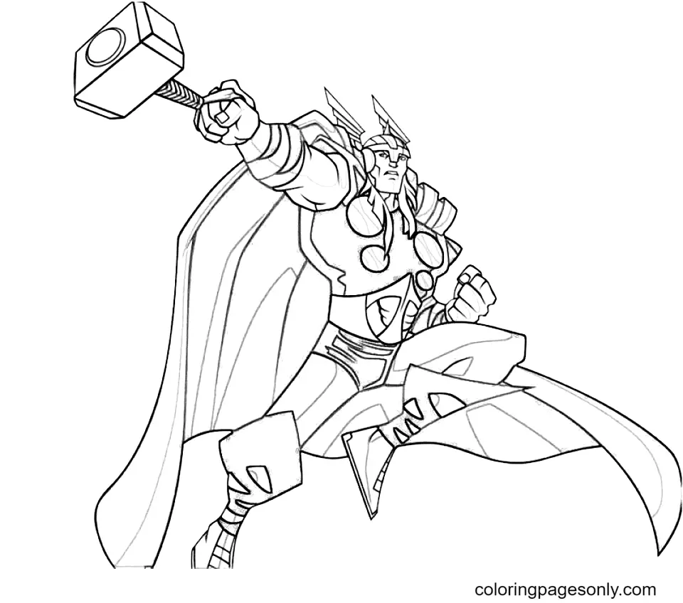 Thor Para Colorear 6