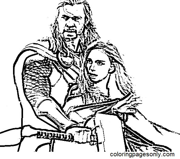 Thor Love and Thunder Coloring Pages