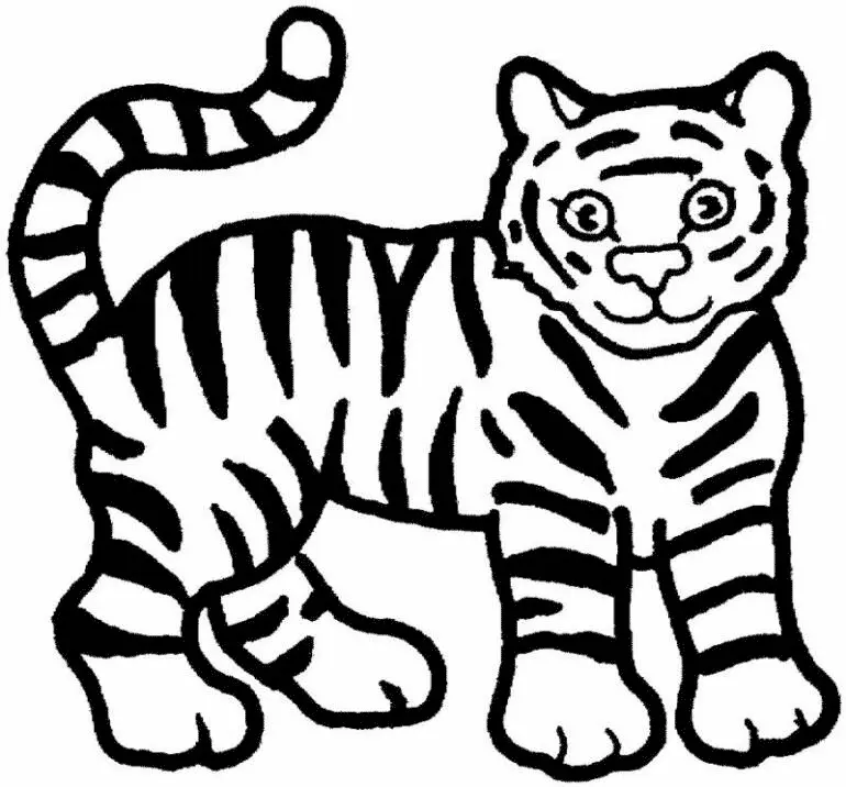 Tiger Coloring Pages 1