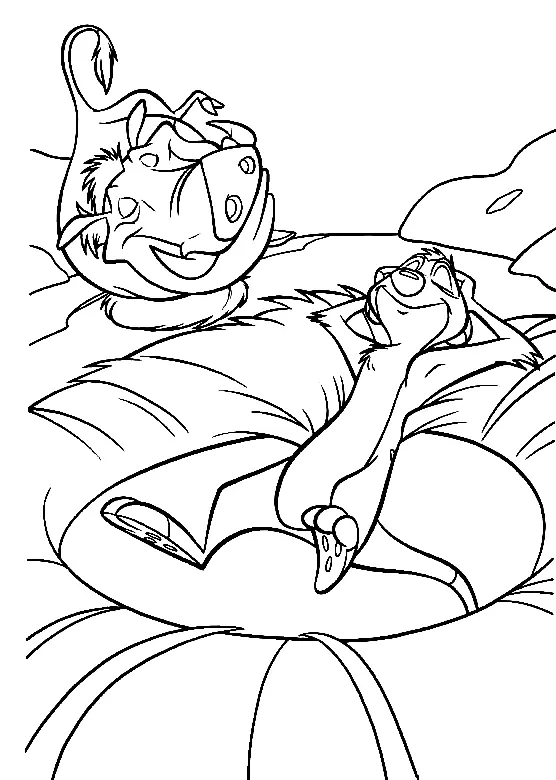 Timon Y Pumba Para Colorear 28