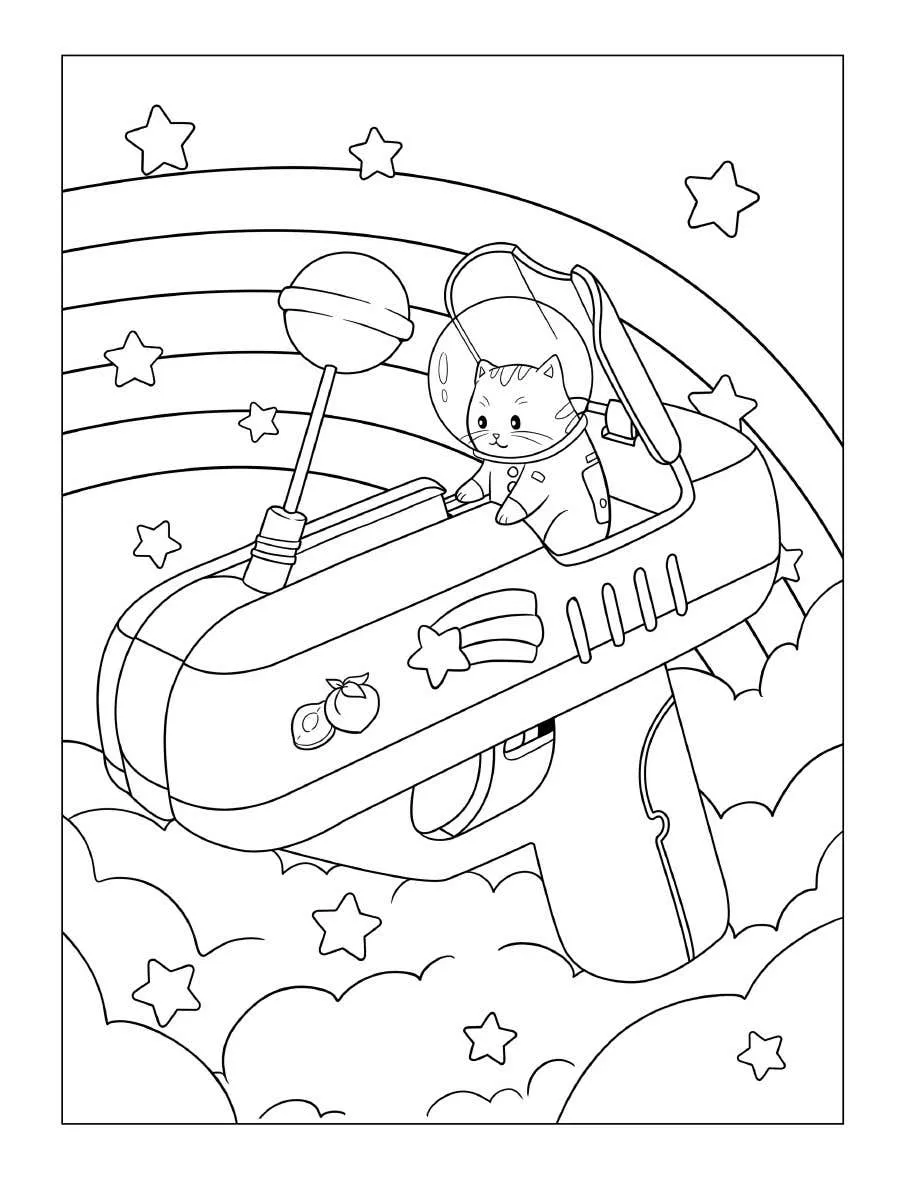 Tiny Cats Coloring Pages