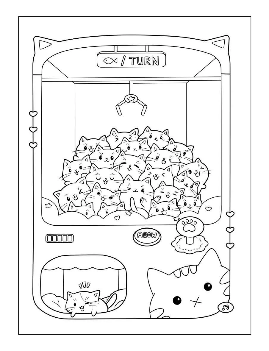 Tiny Cats Coloring Pages 7