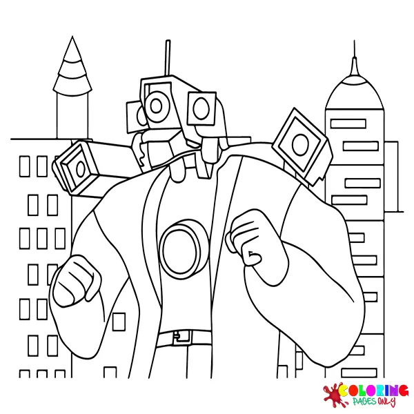 Titan Cameraman Coloring Pages 10