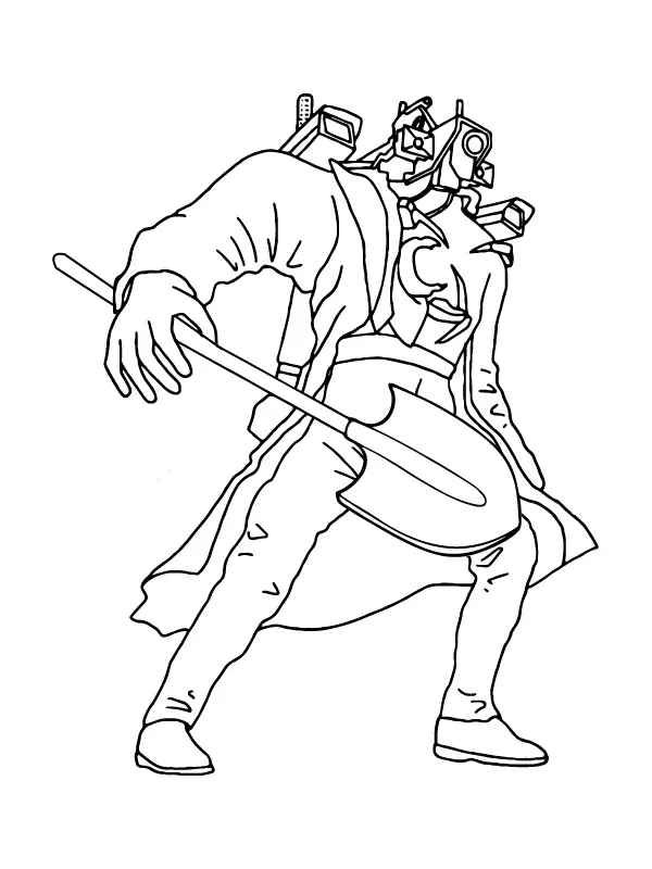 Titan Cameraman Coloring Pages 12