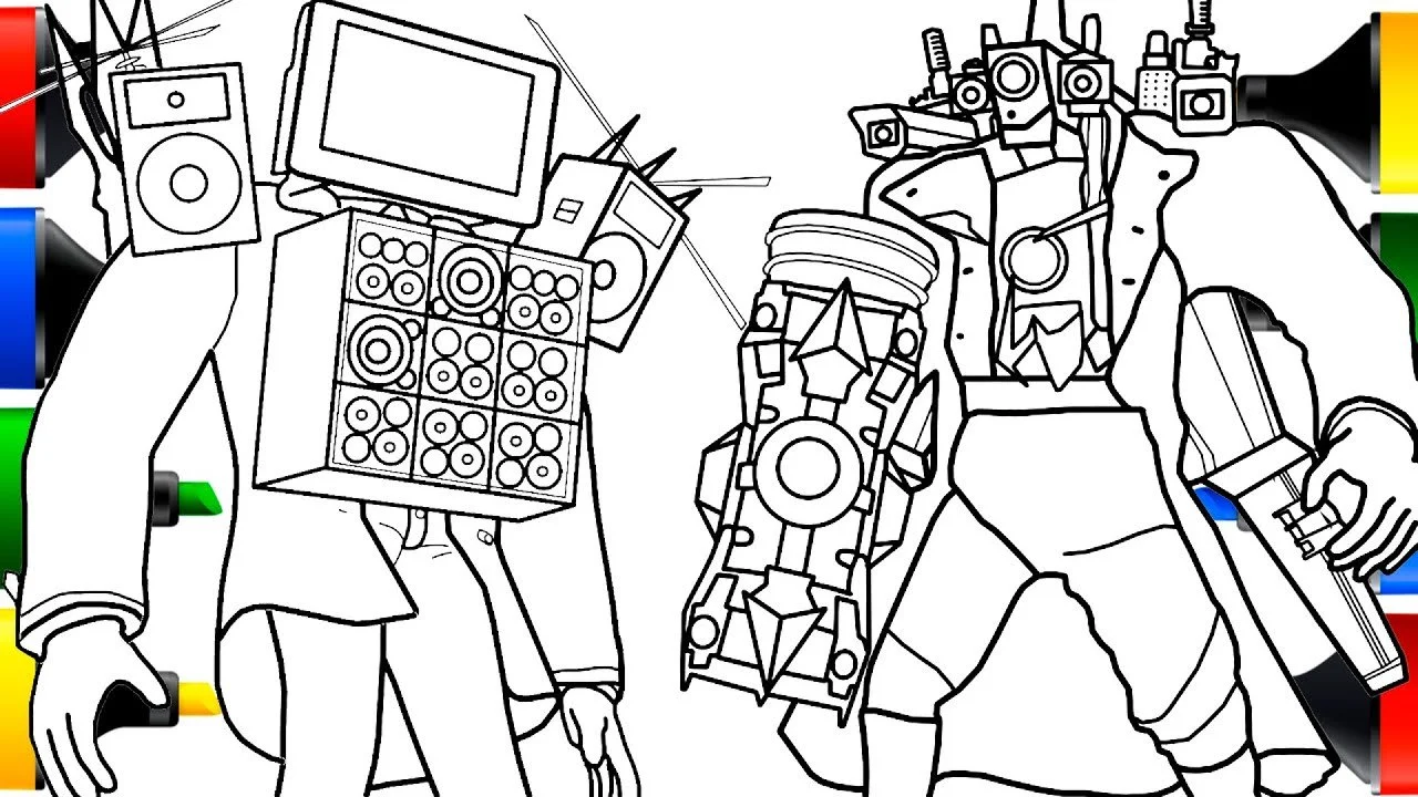 Titan Cameraman Coloring Pages 15