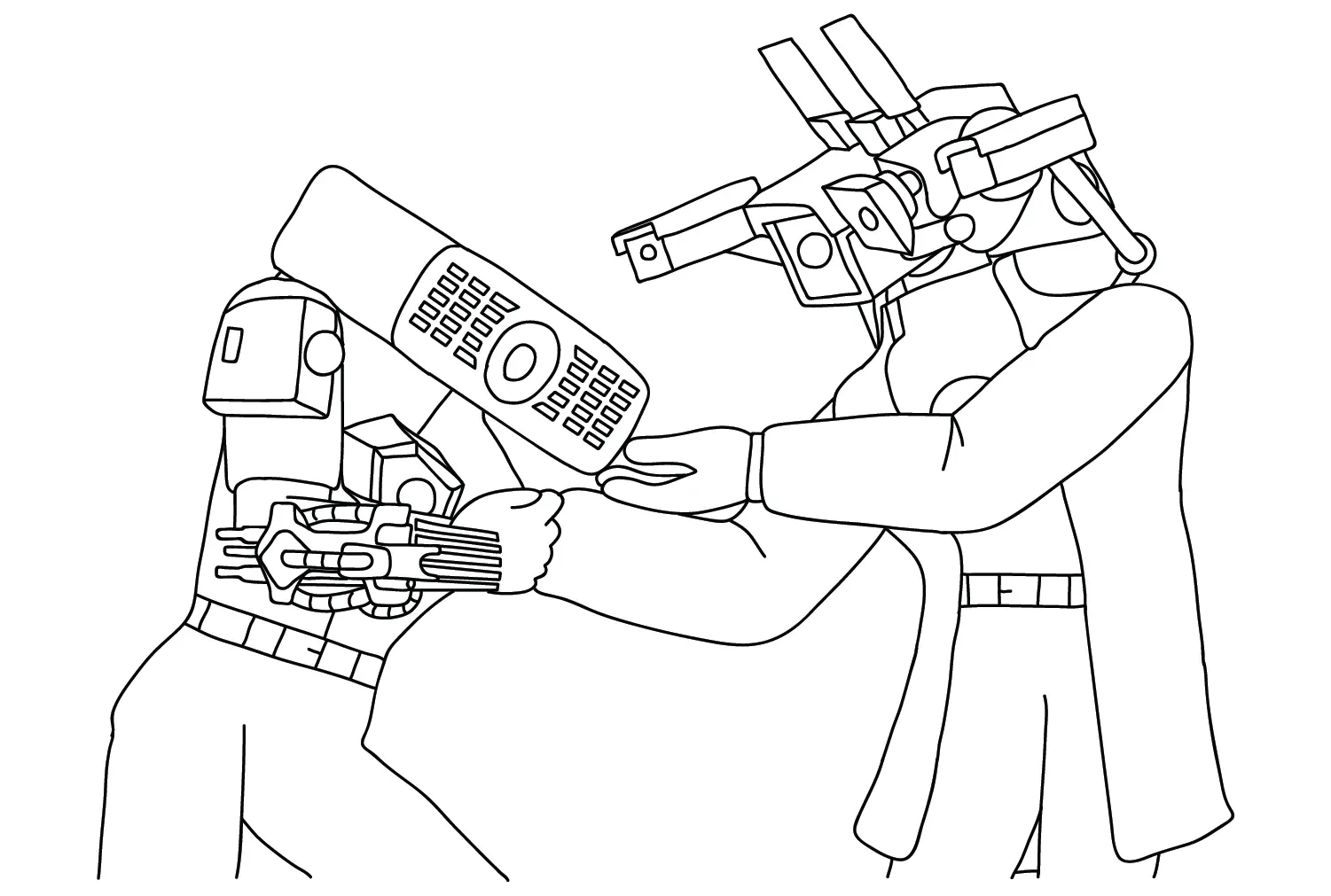 Titan Cameraman Coloring Pages 16